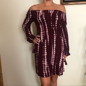Tie dye plum colored dress